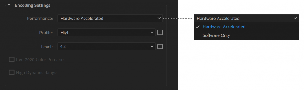 adobe media encoder cc 2018 hardware acceleration